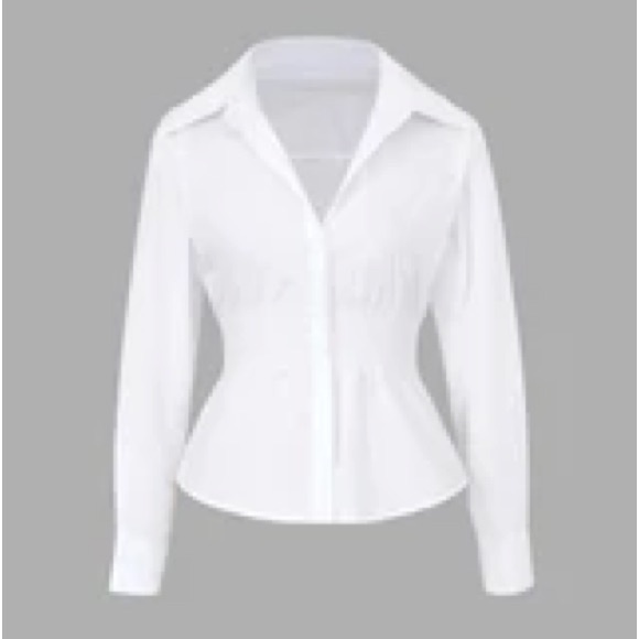 Micas Long Sleeve Smocked Waist Shirt - Picture 1 of 5